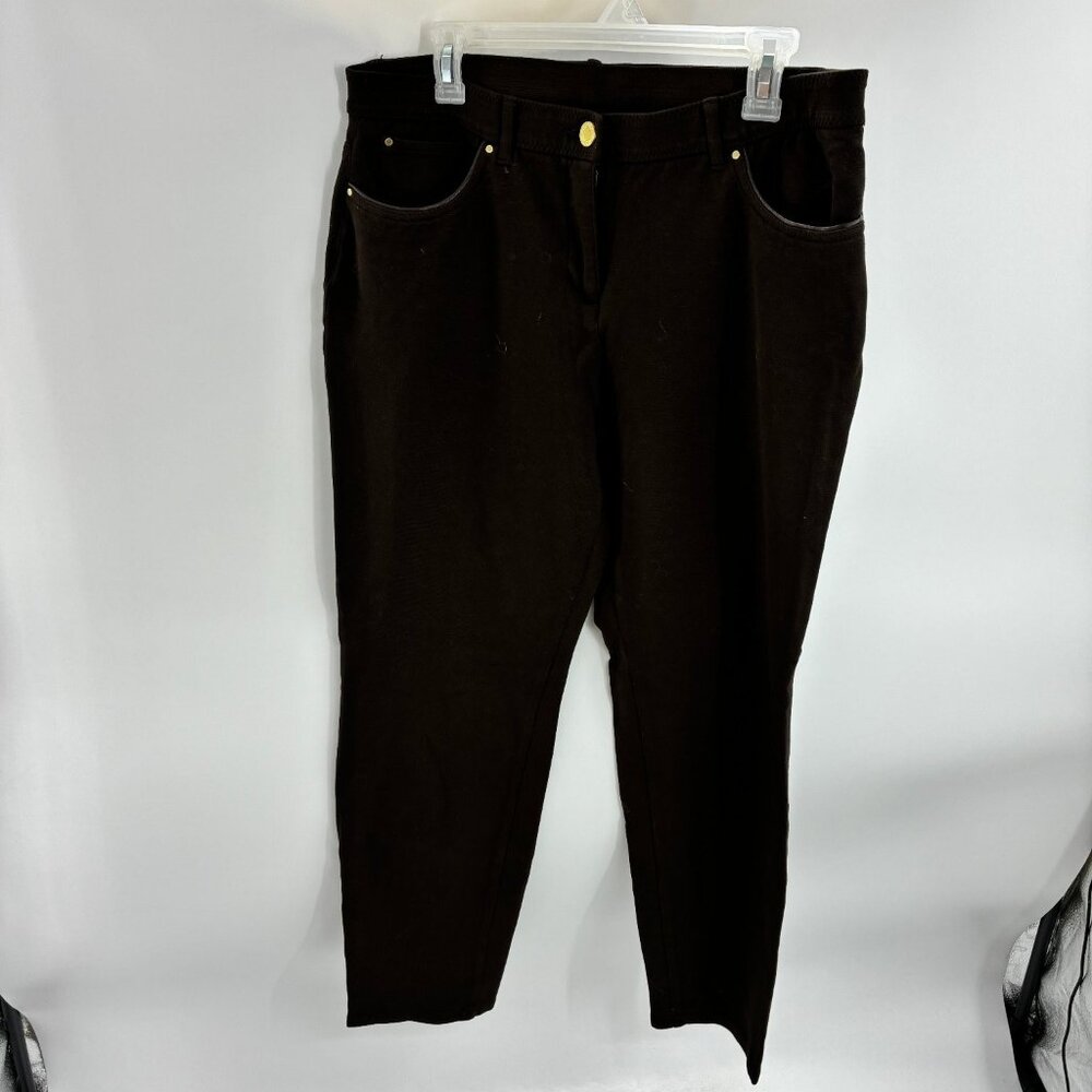 Chico's So Slimming Women's Pants Brown Size L Regular Stretch